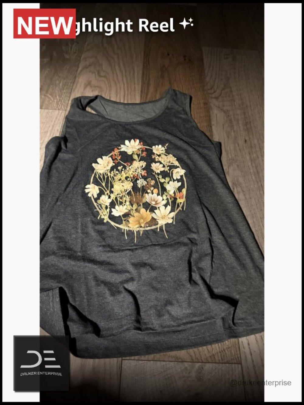 Women's Vintage Graphic Tank Top Summer Beach Loose Sleeveless Racerback Cami - Picture 7 of 7